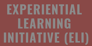 White text, Experiential Learning Initiative (ELI), on red background