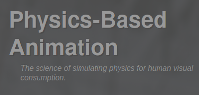 Logo of Physics-Based Animation blog